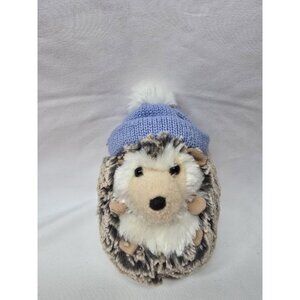 Douglas Spunky Hedgehog with Blue Winter Hat Plush Stuffed Animal Toy, 5"